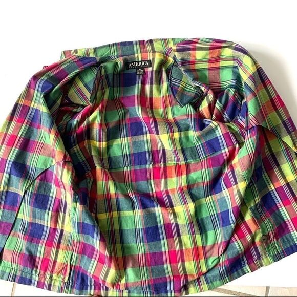 Vintage 80’s Perry Ellis Cotton Plaid Fall Jacket - Picture 11 of 12